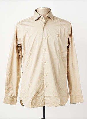 Chemise manches longues coupe cintrée beige U.S. POLO ASSN homme