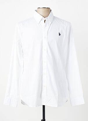 Chemise manches longues coupe cintrée blanc U.S. POLO ASSN homme
