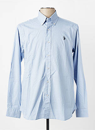 Chemise manches longues coupe cintrée bleu U.S. POLO ASSN homme