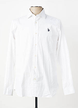 Chemise manches longues coupe cintrée blanc U.S. POLO ASSN homme