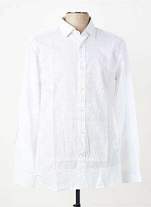 Chemise manches longues coupe cintrée blanc U.S. POLO ASSN homme
