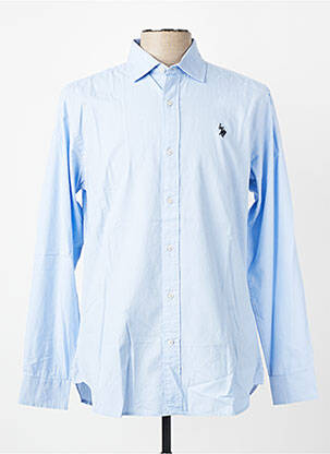 Chemise manches longues coupe cintrée bleu U.S. POLO ASSN homme