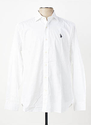 Chemise manches longues coupe cintrée blanc U.S. POLO ASSN homme