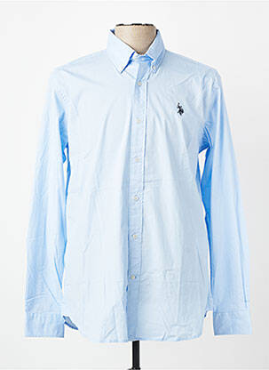 Chemise manches longues coupe cintrée bleu U.S. POLO ASSN homme