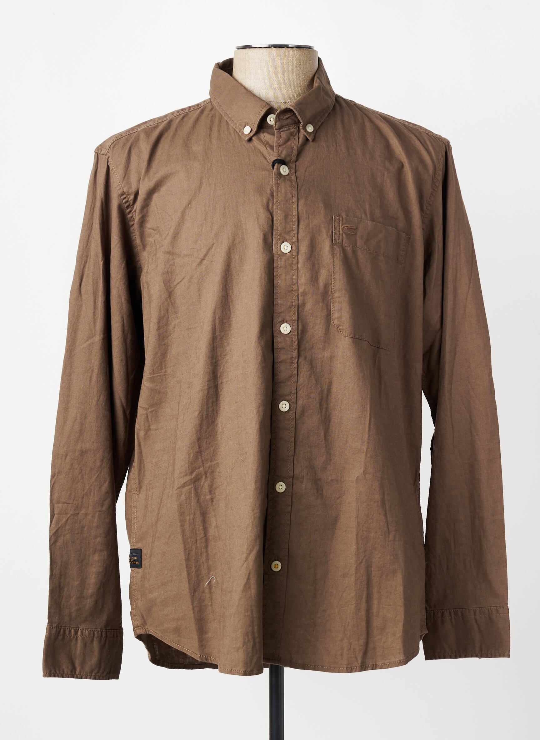 Chemise manches longues coupe cintrée marron CAMEL ACTIVE homme