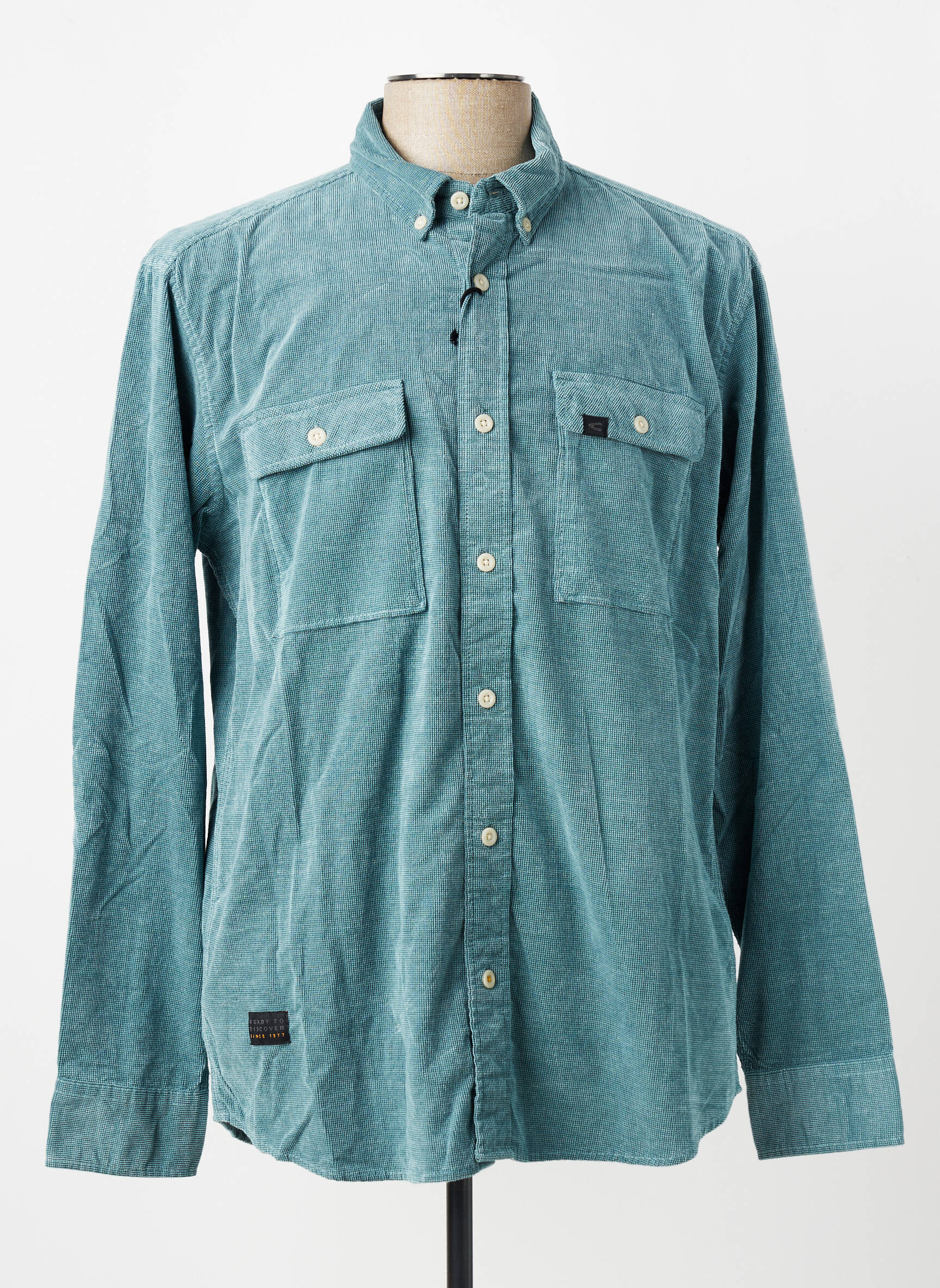 Chemise manches longues coupe cintrée vert CAMEL ACTIVE homme
