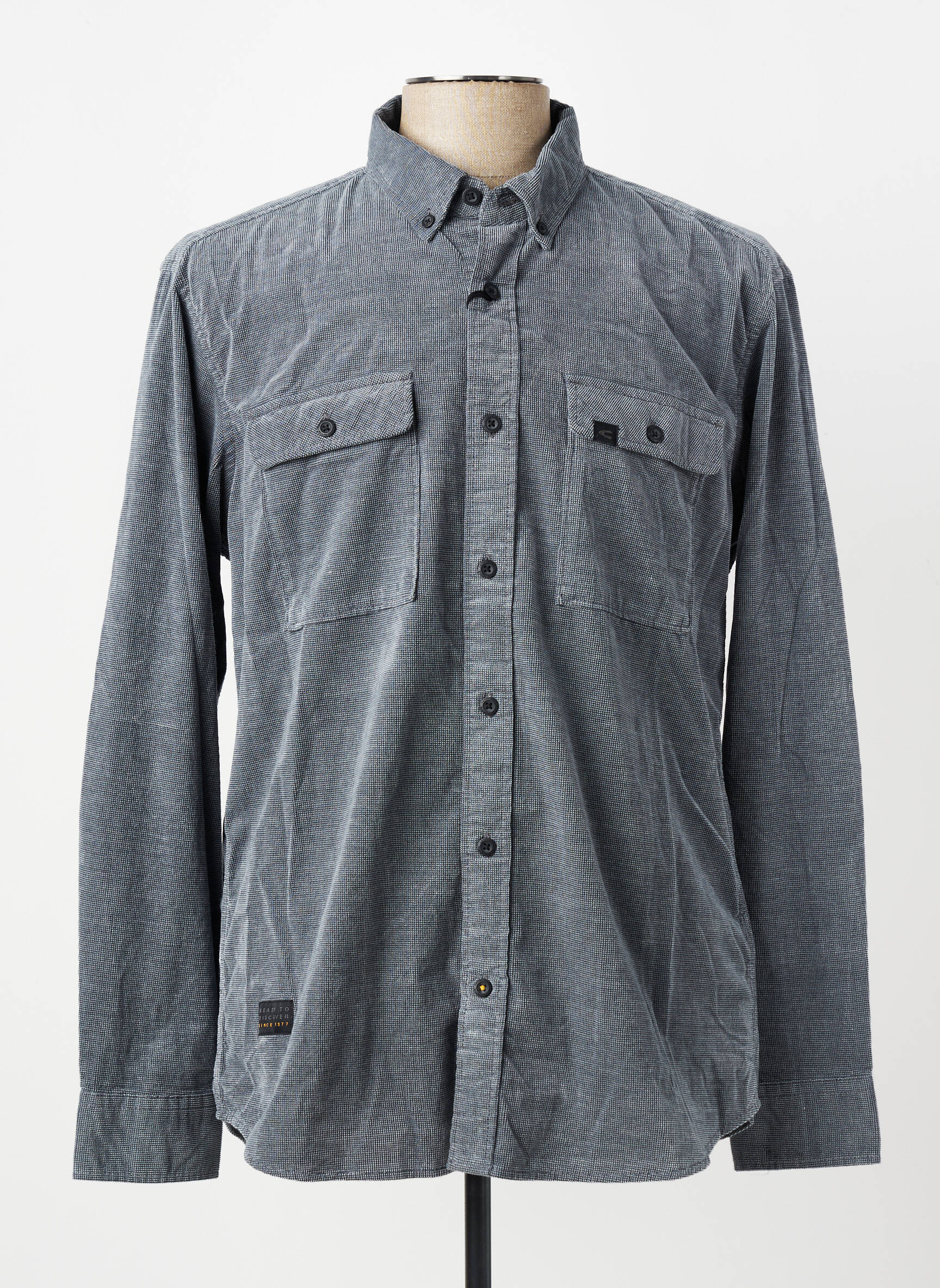Chemise manches longues coupe cintrée gris CAMEL ACTIVE homme