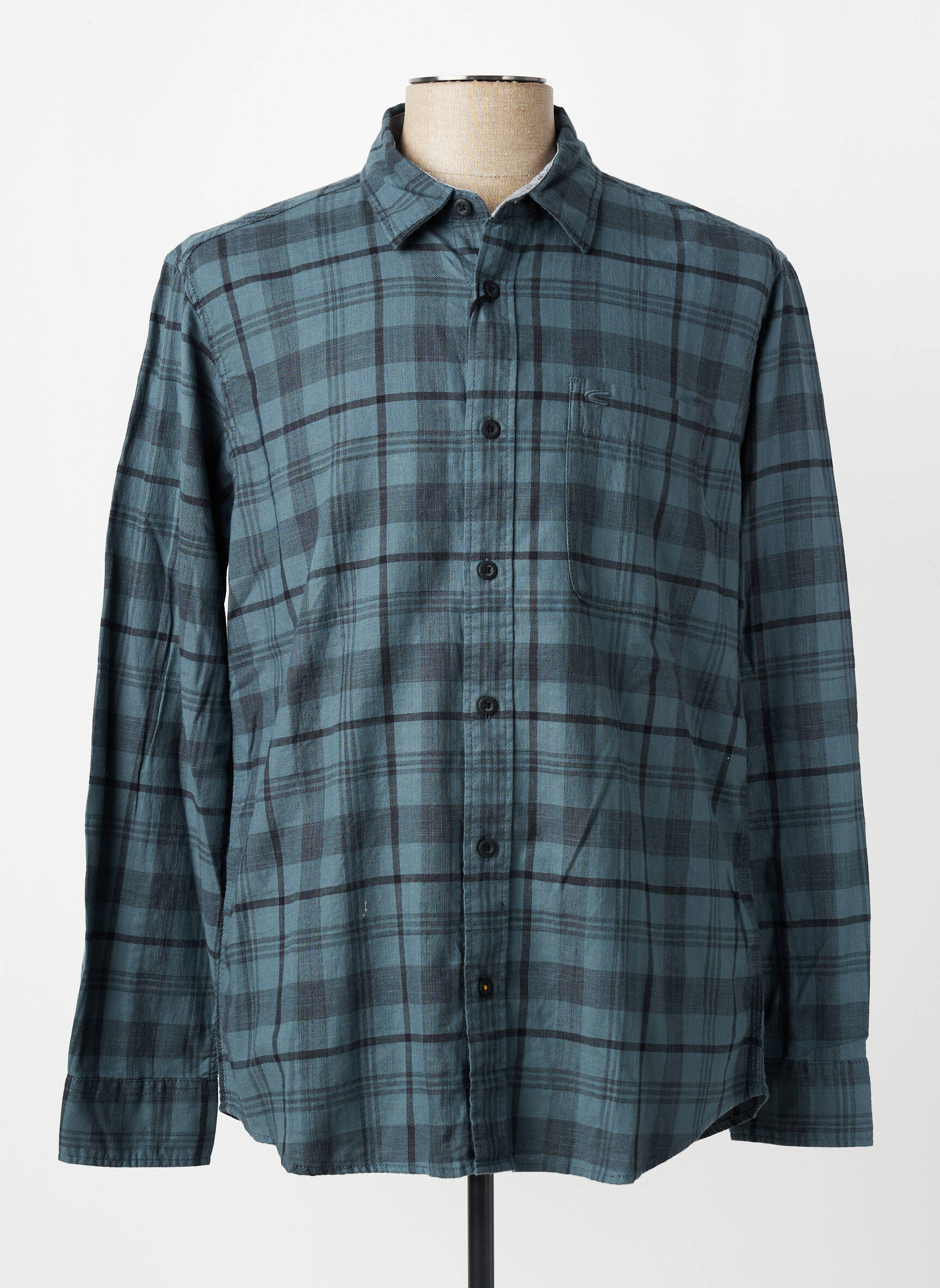 Chemise manches longues imprimé écossais gris CAMEL ACTIVE homme