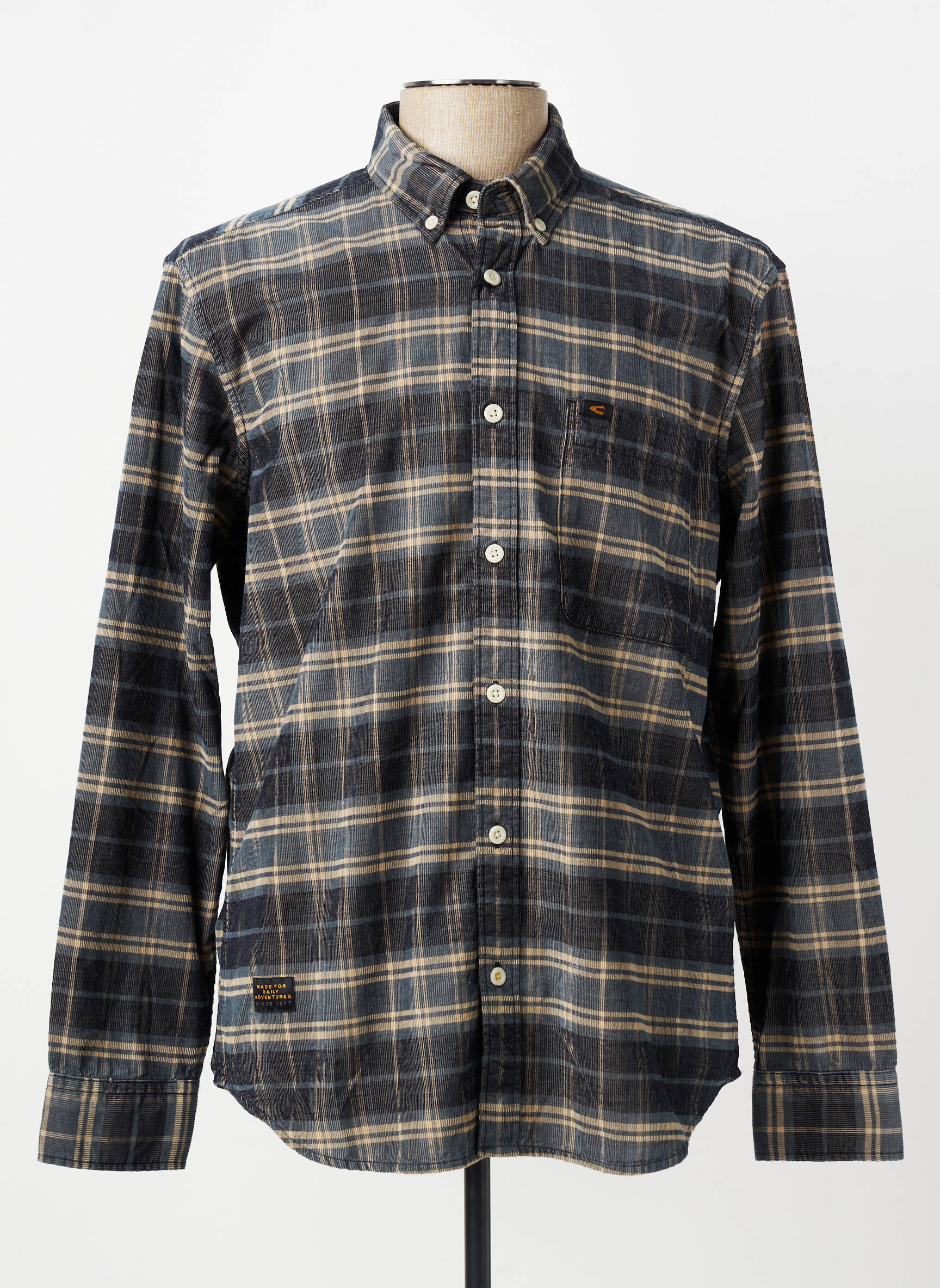 Chemise manches longues imprimé écossais gris CAMEL ACTIVE homme