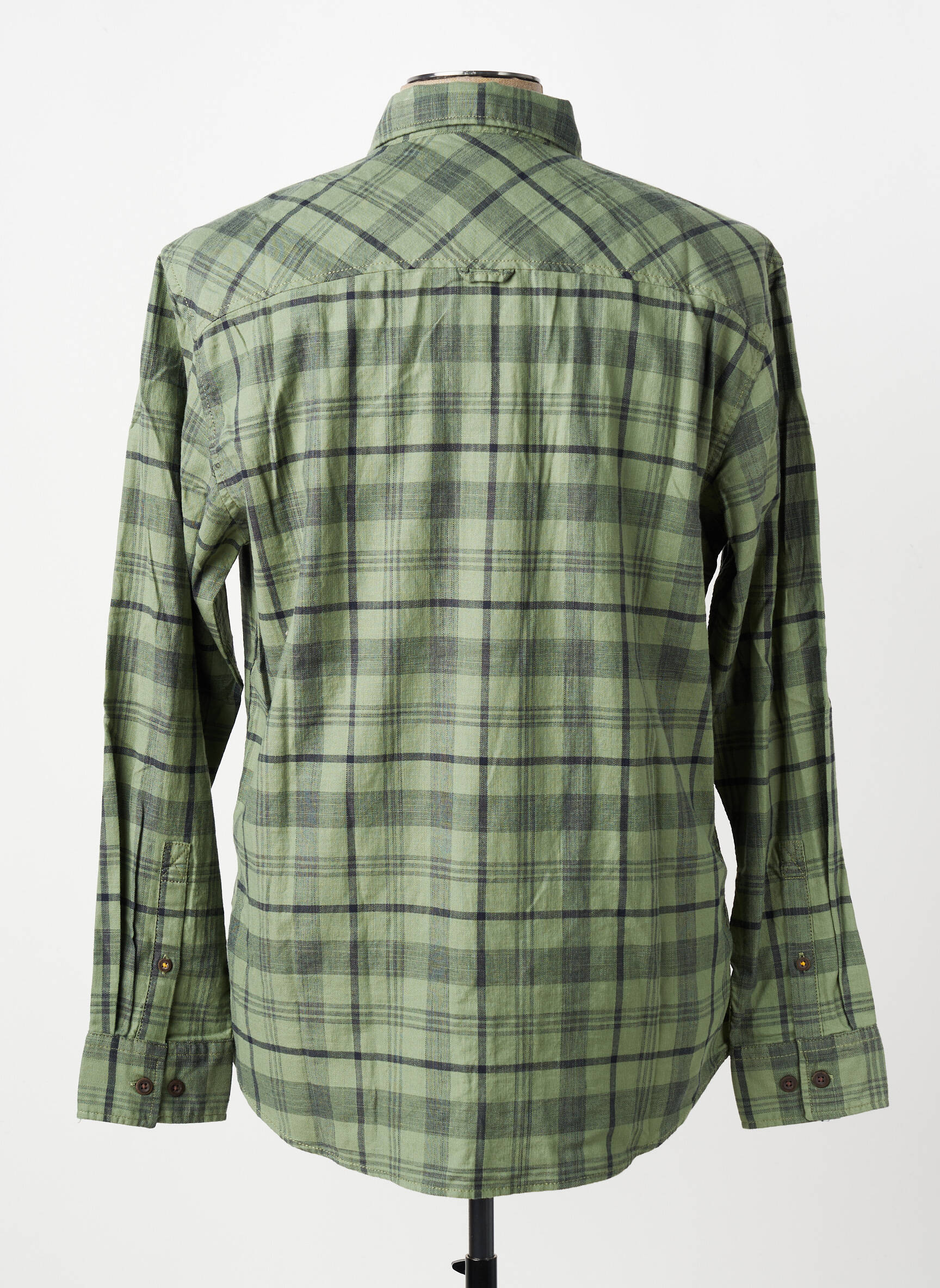 Chemise manches longues imprimé écossais vert CAMEL ACTIVE homme