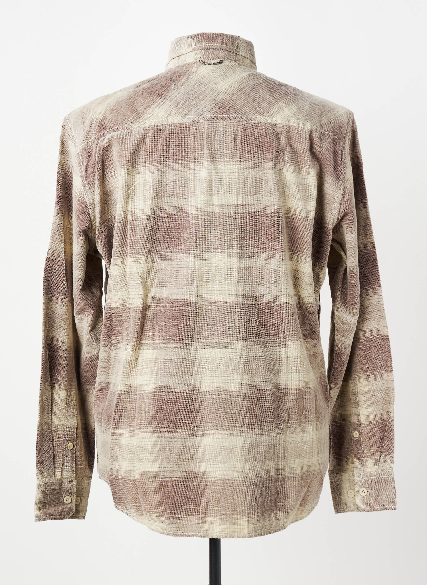 Chemise manches longues imprimé carreaux marron CAMEL ACTIVE homme