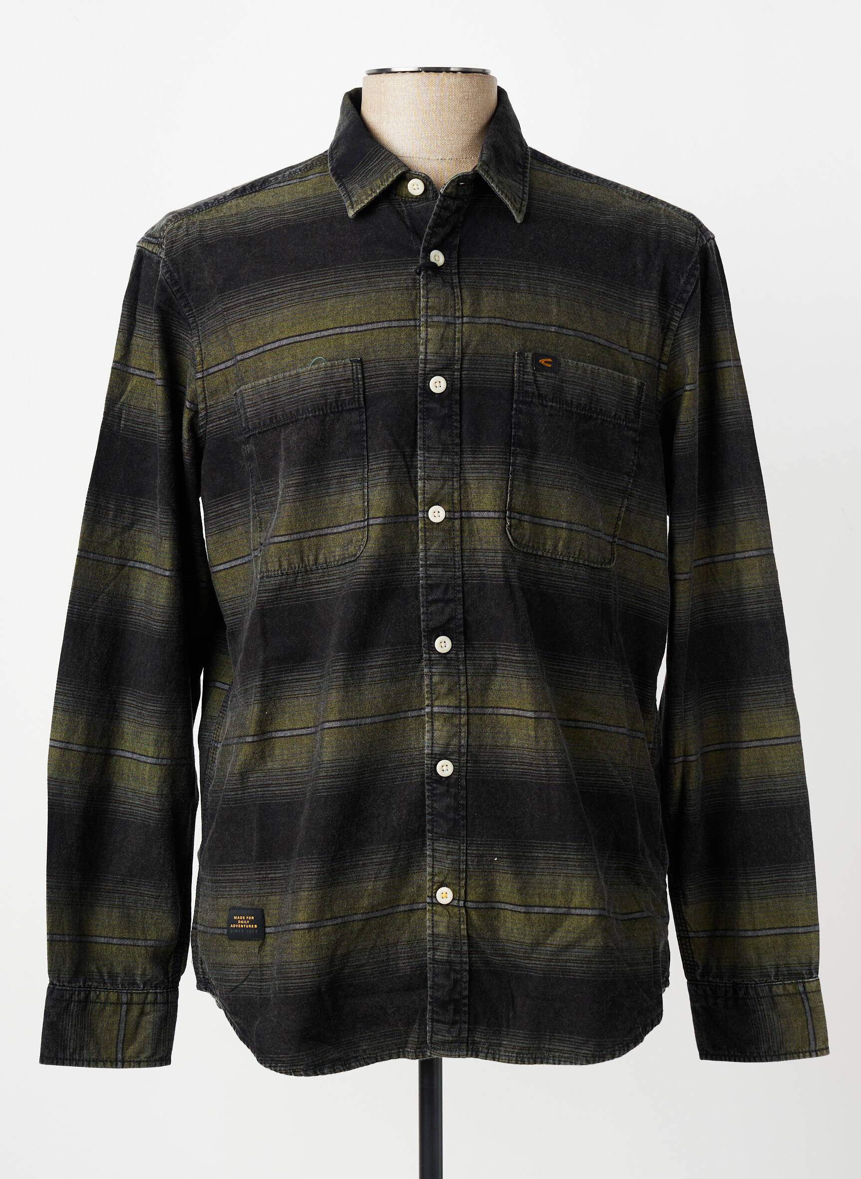 Chemise manches longues imprimé écossais vert CAMEL ACTIVE homme