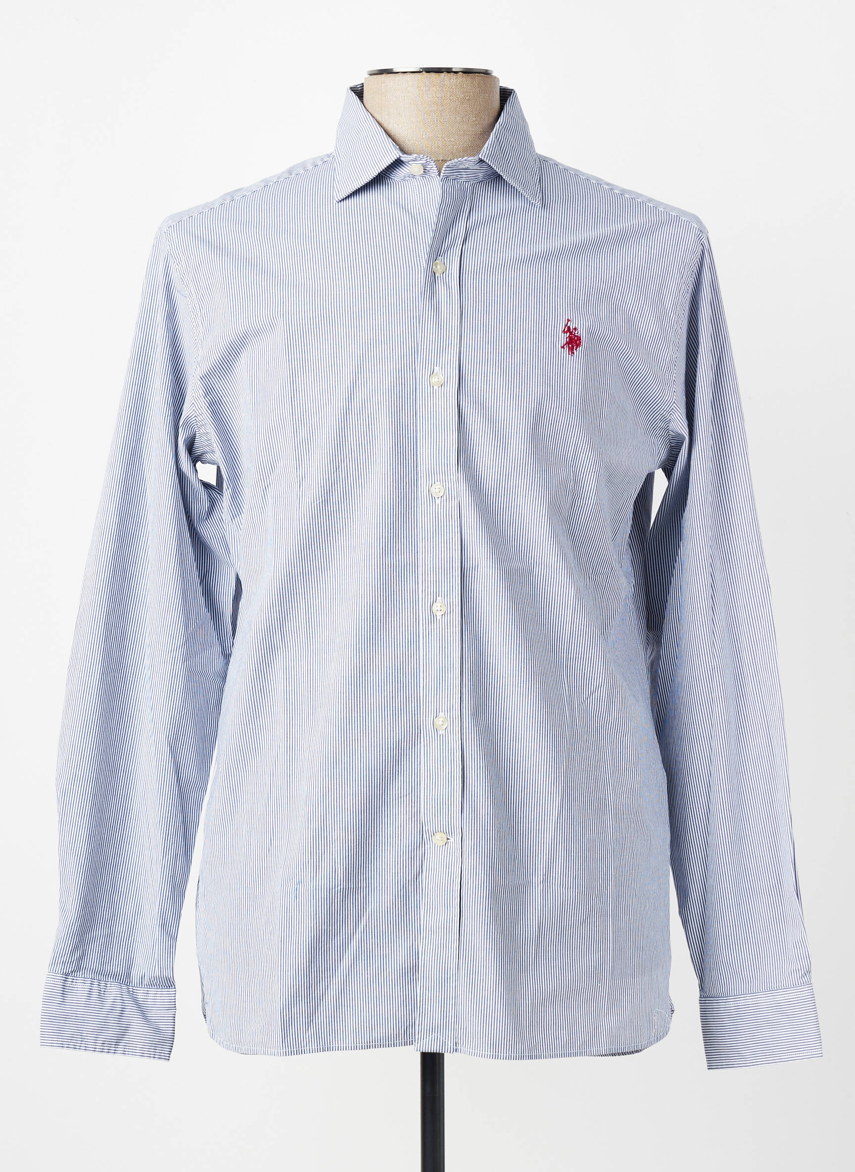 Chemise manches longues coupe cintrée bleu U.S. POLO ASSN homme