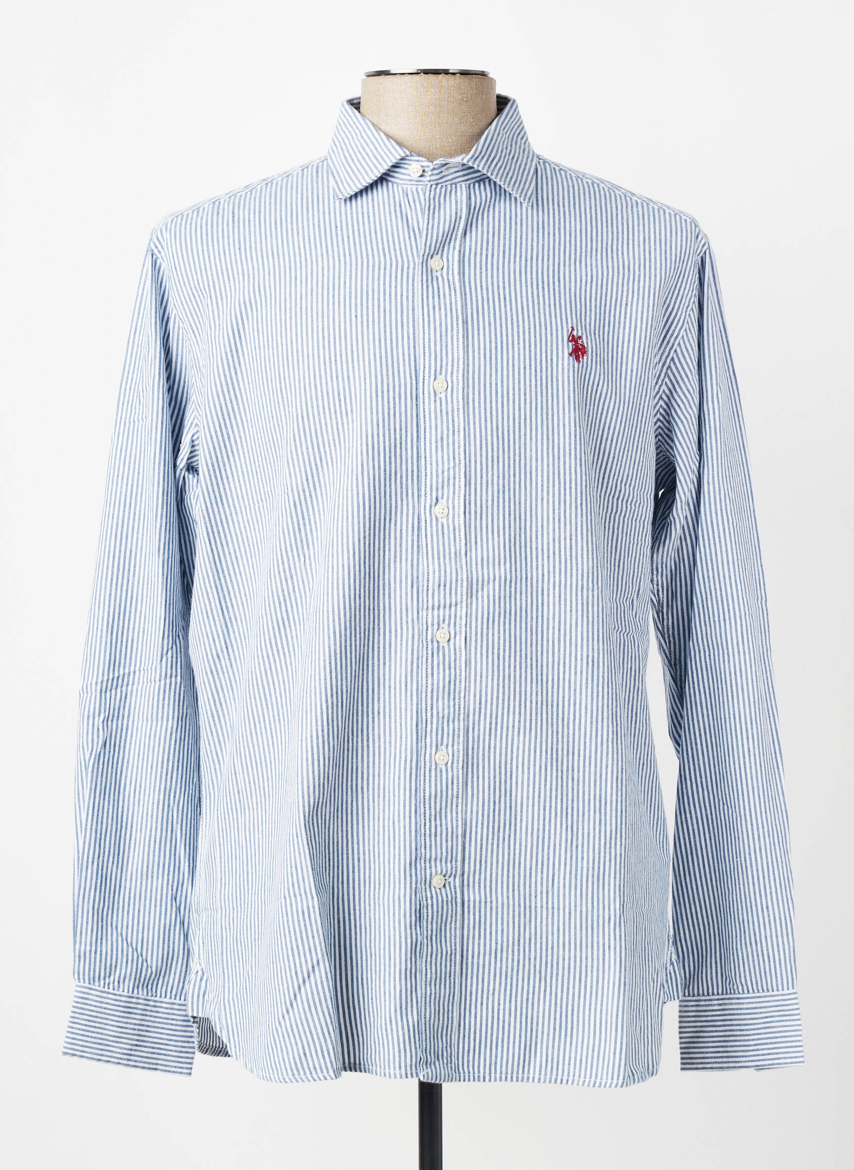 Chemise manches longues coupe cintrée bleu U.S. POLO ASSN homme