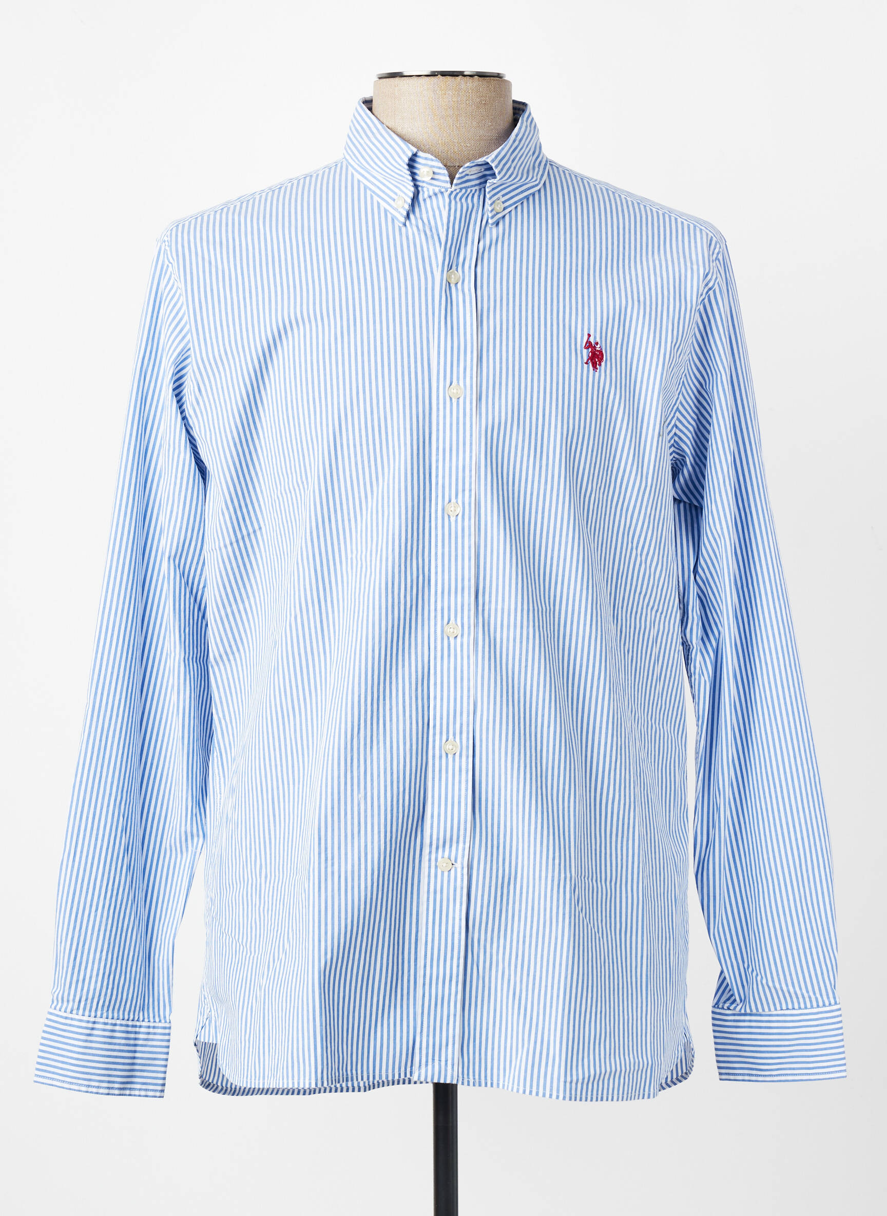 Chemise manches longues coupe cintrée bleu U.S. POLO ASSN homme