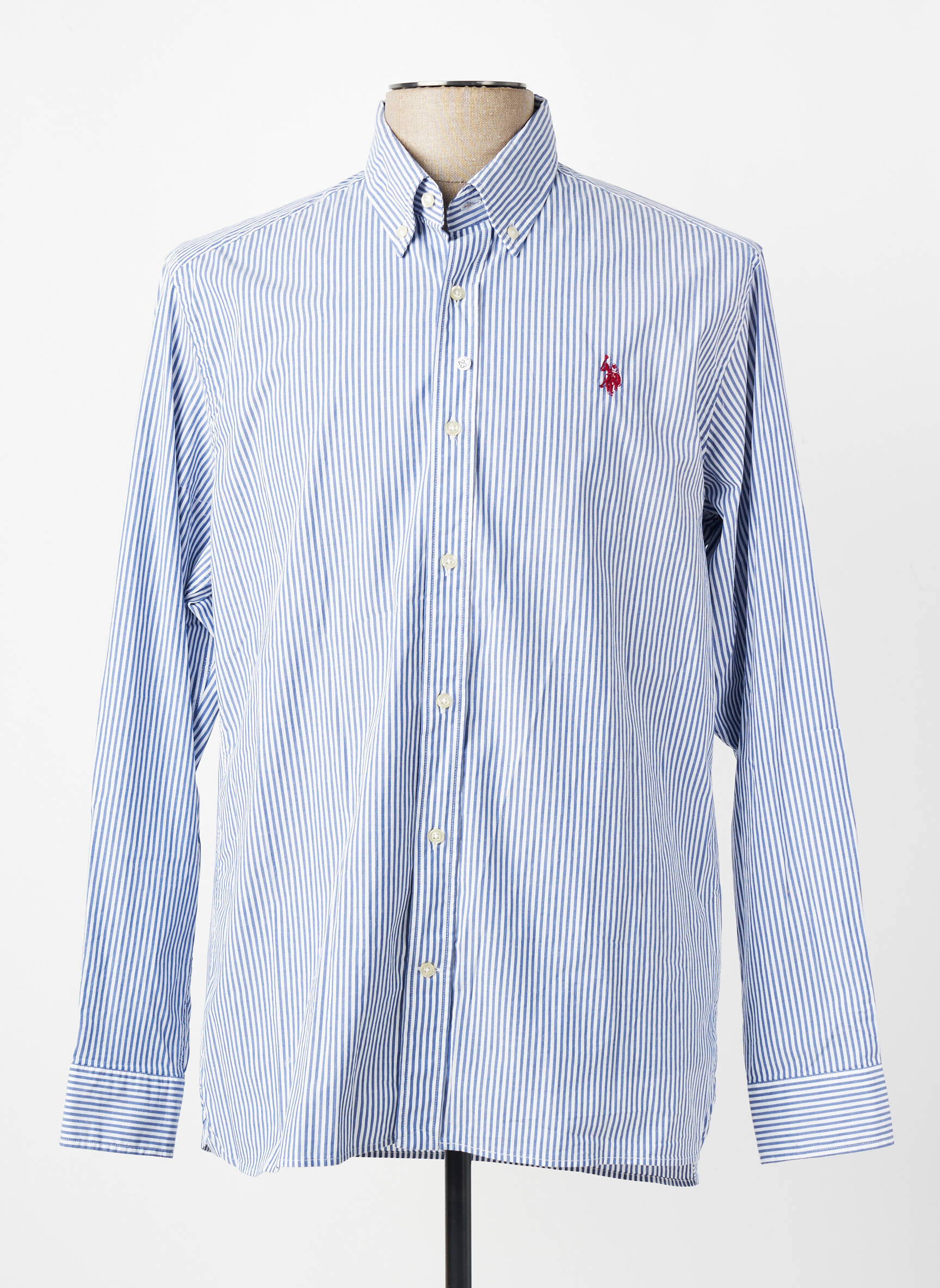 Chemise manches longues coupe cintrée bleu U.S. POLO ASSN homme