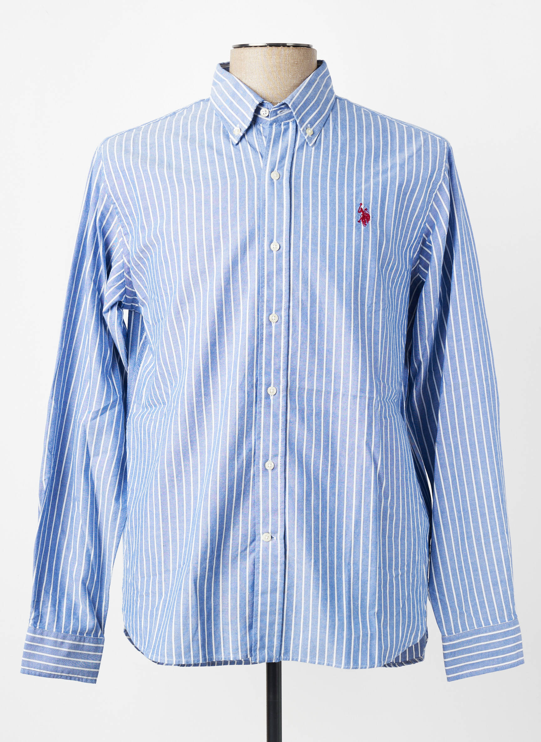 Chemise manches longues coupe cintrée bleu U.S. POLO ASSN homme