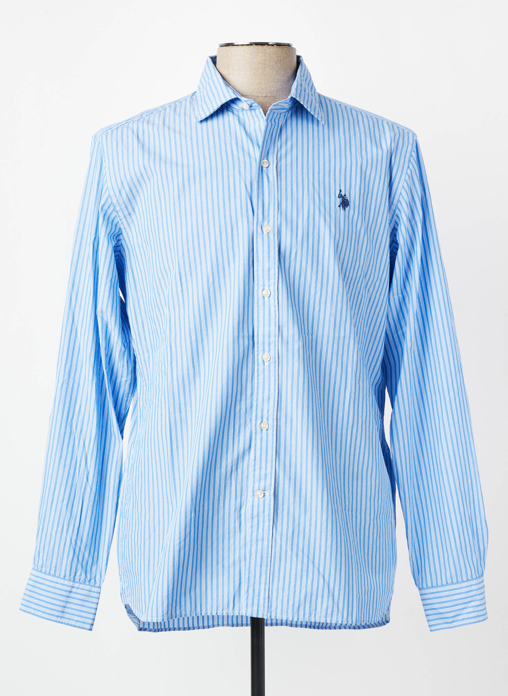 Chemise manches longues coupe cintrée bleu U.S. POLO ASSN homme
