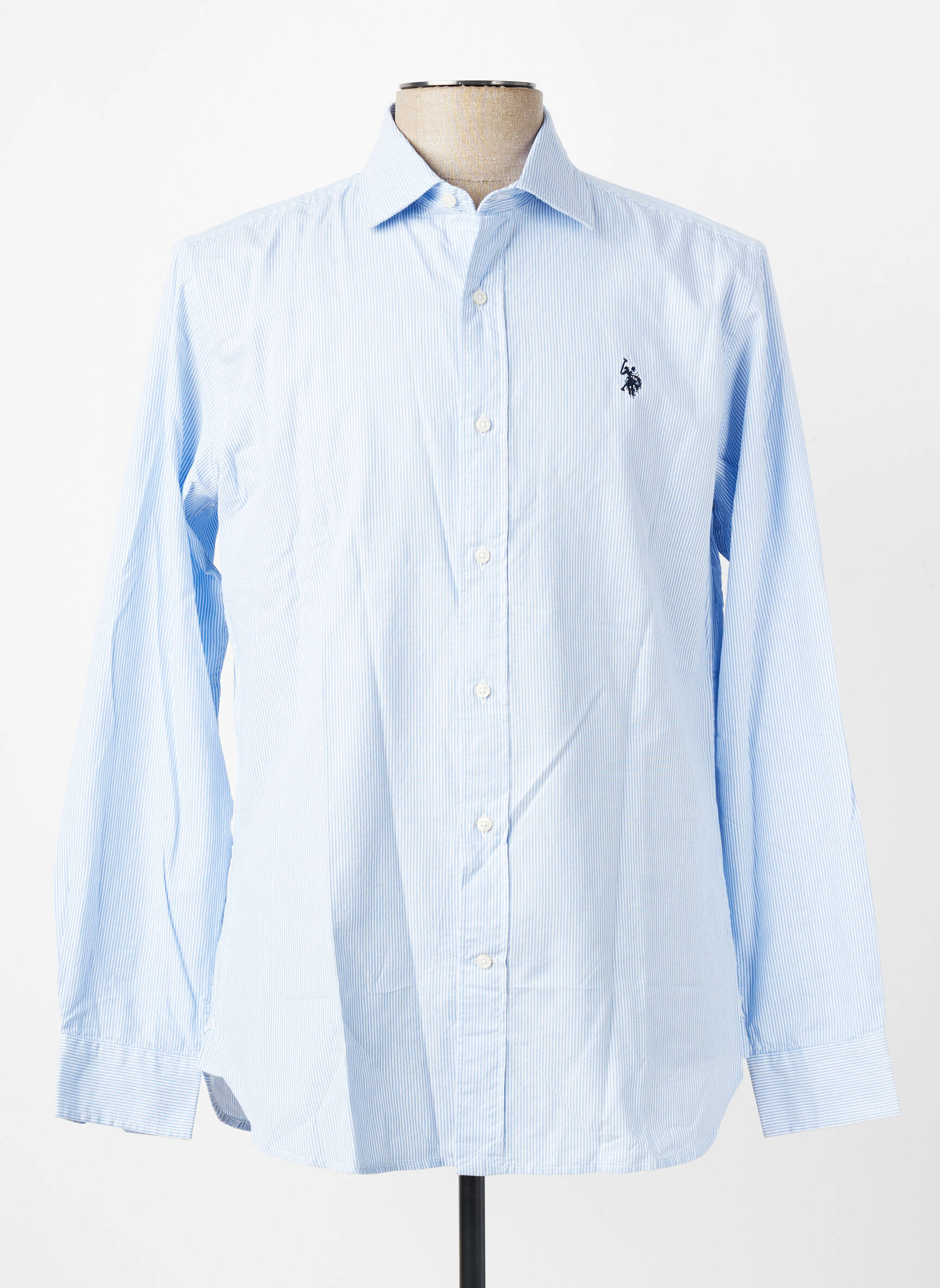 Chemise manches longues coupe cintrée bleu U.S. POLO ASSN homme