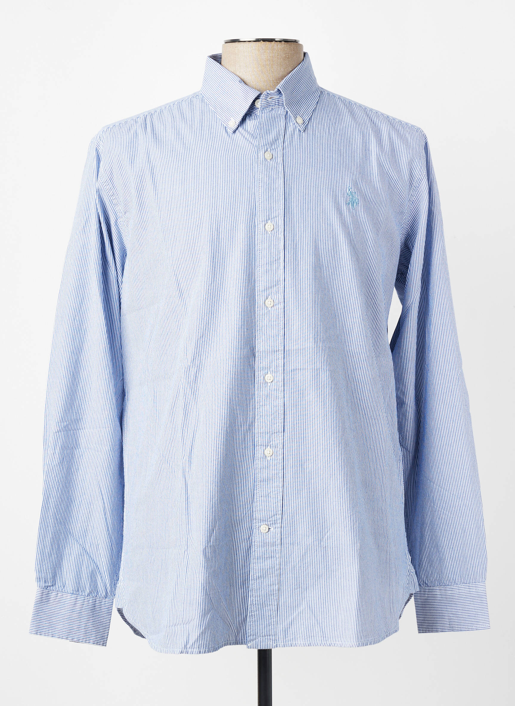 Chemise manches longues coupe cintrée bleu U.S. POLO ASSN homme