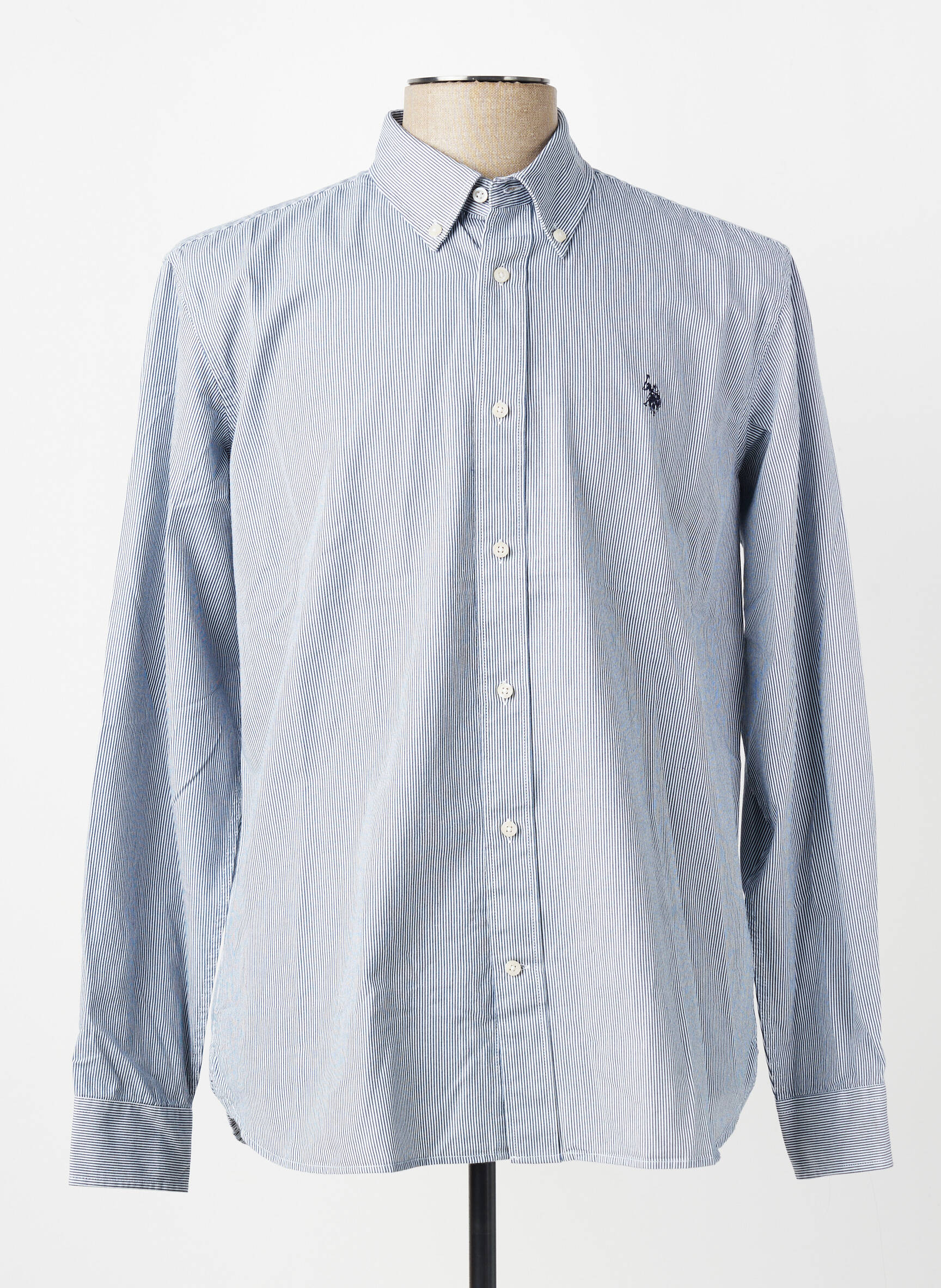 Chemise manches longues coupe cintrée gris U.S. POLO ASSN homme