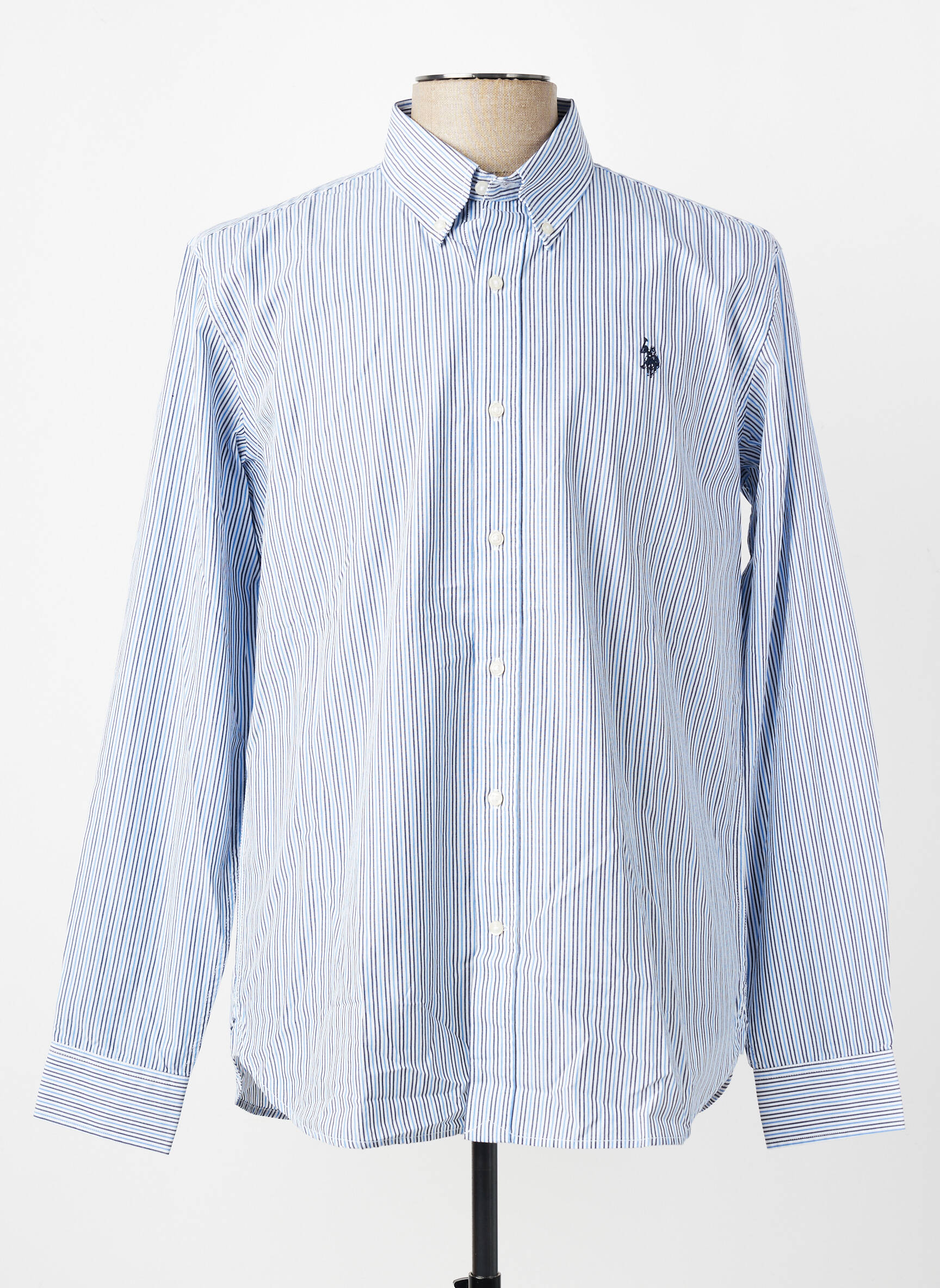 Chemise manches longues coupe cintrée bleu U.S. POLO ASSN homme