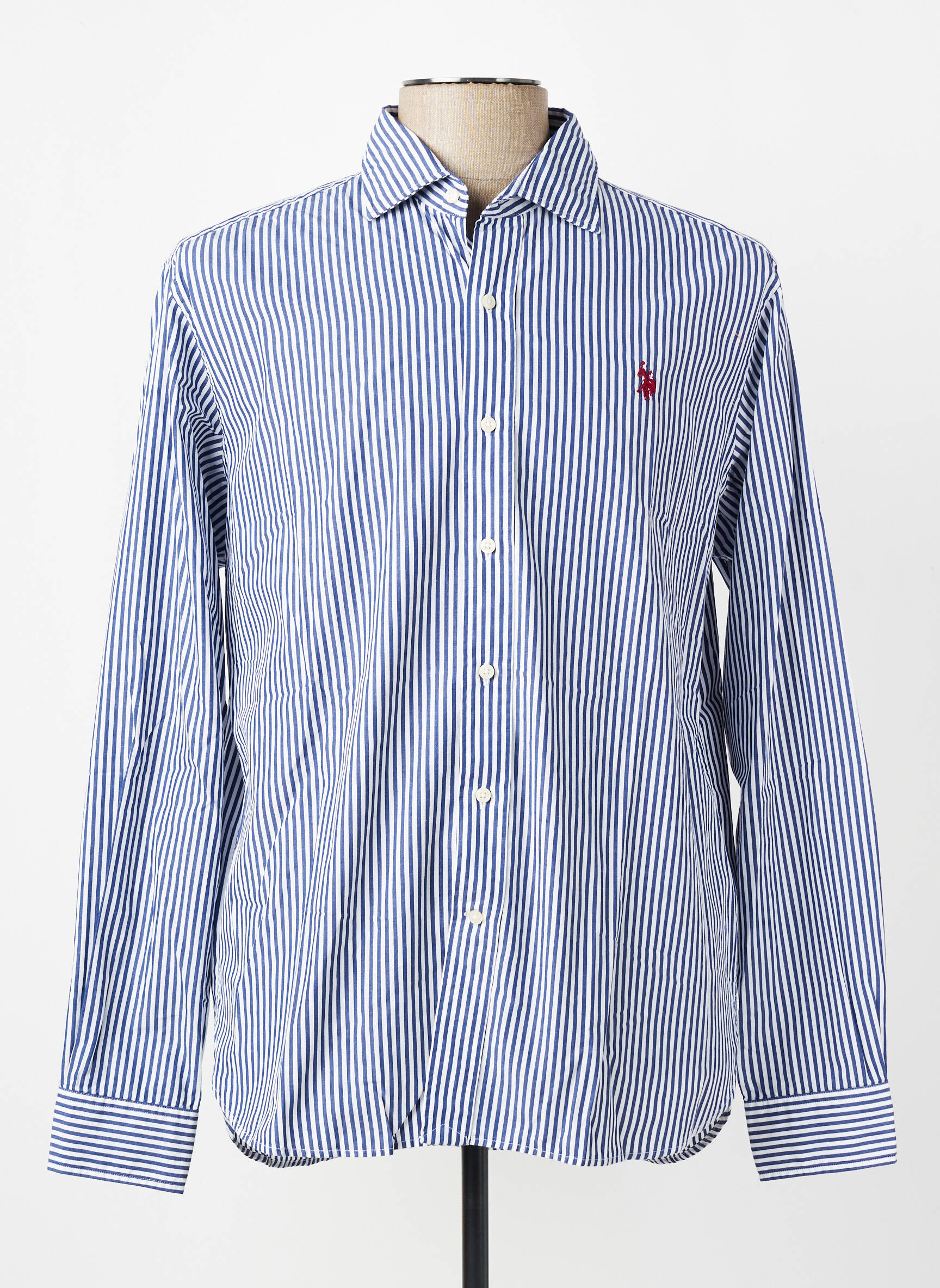 Chemise manches longues coupe cintrée bleu U.S. POLO ASSN homme