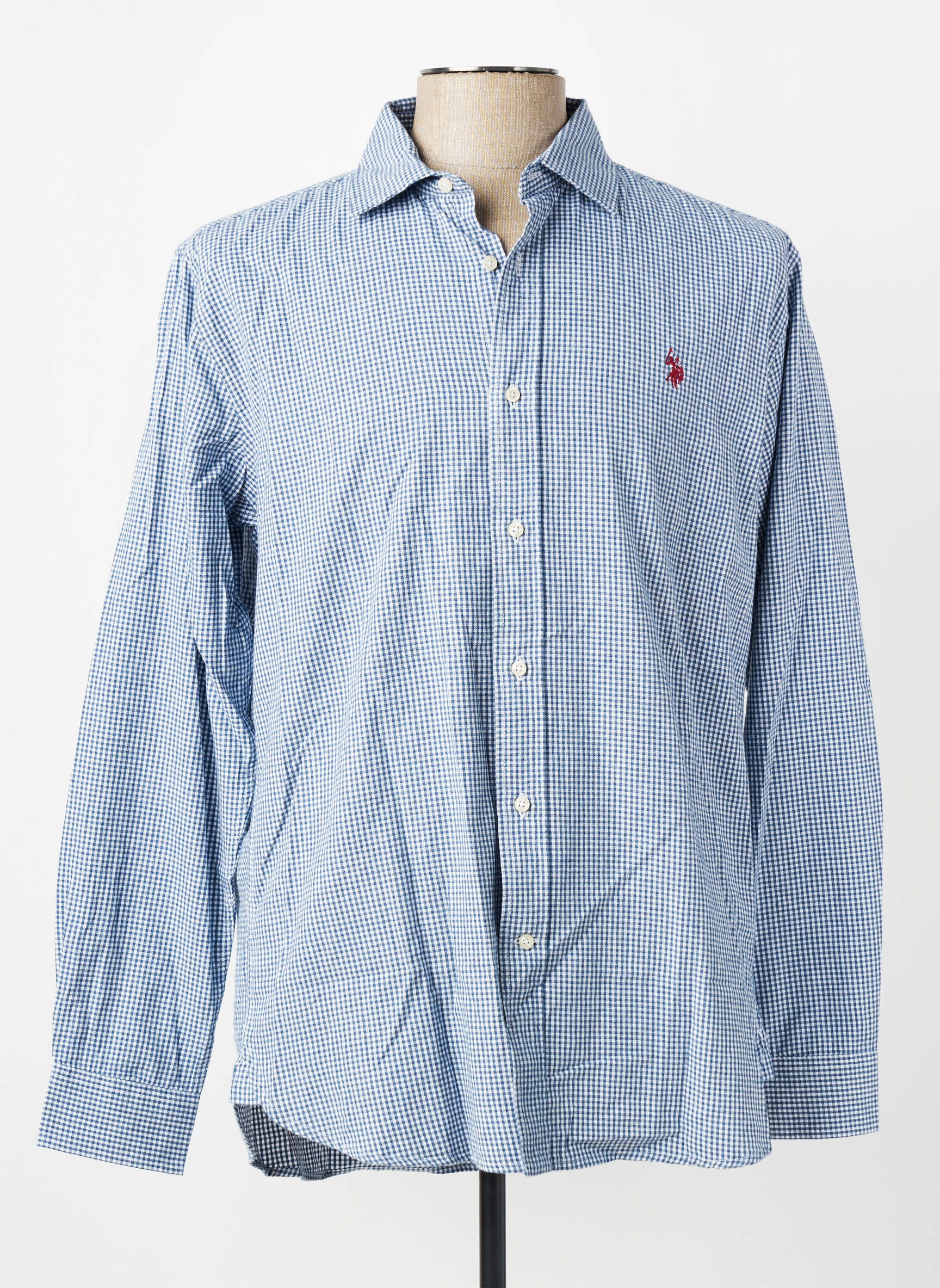 Chemise manches longues coupe cintrée bleu U.S. POLO ASSN homme