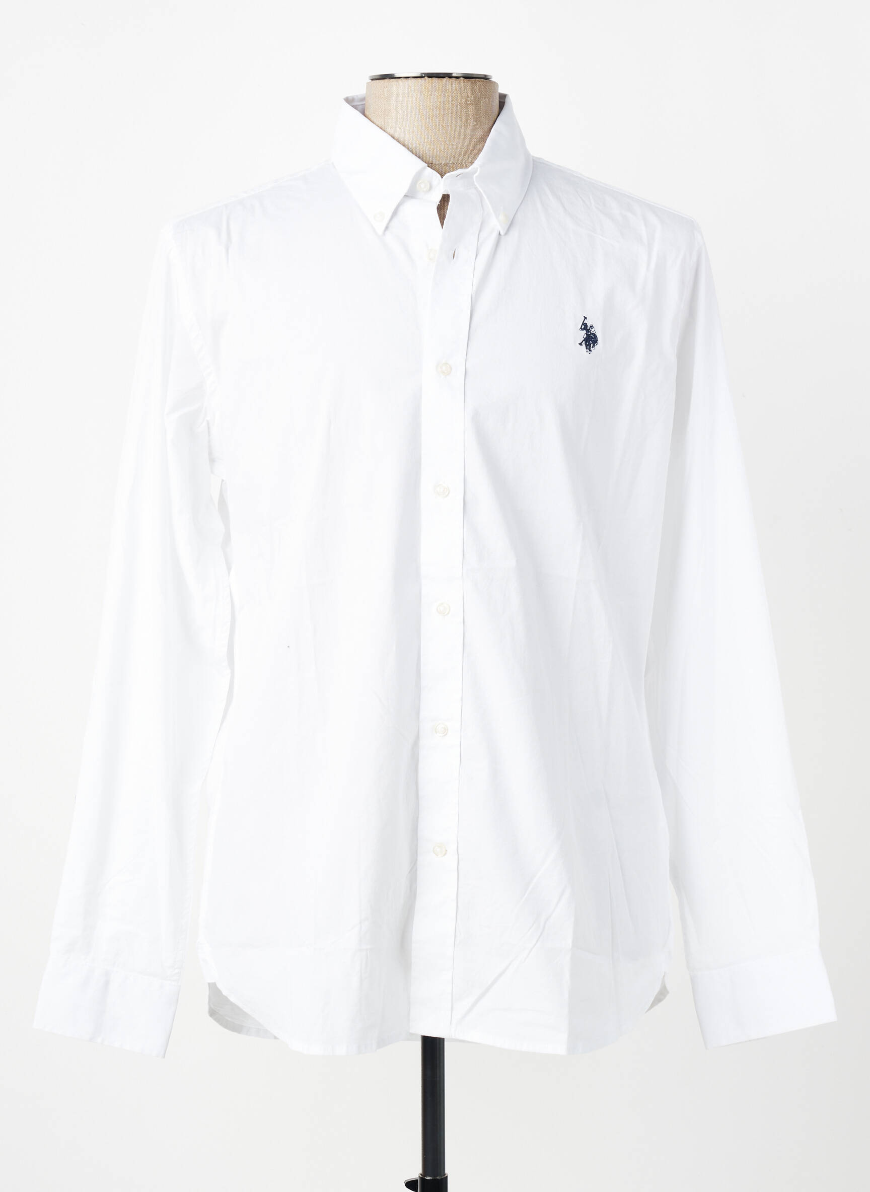 Chemise manches longues coupe cintrée blanc U.S. POLO ASSN homme