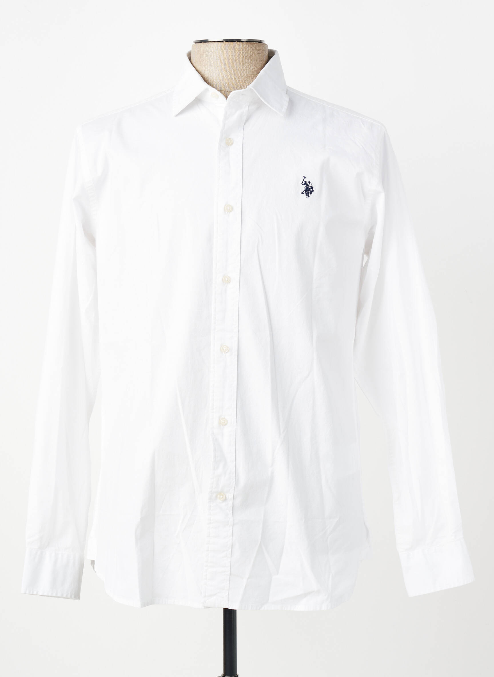 Chemise manches longues coupe cintrée blanc U.S. POLO ASSN homme