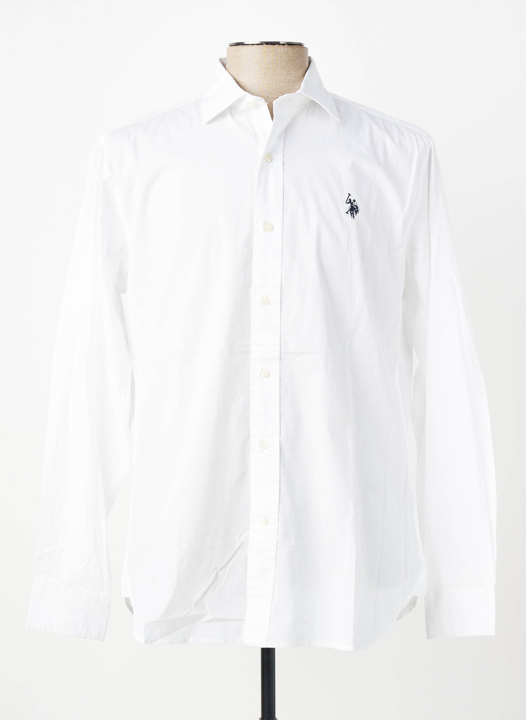 Chemise manches longues coupe cintrée blanc U.S. POLO ASSN homme