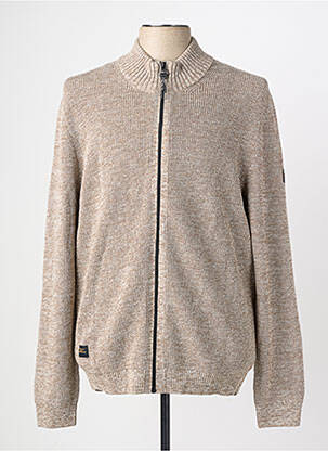 Gilet manches longues tissage chiné marron CAMEL ACTIVE homme