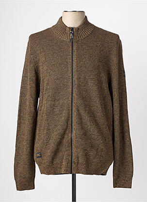 Gilet manches longues tissage chiné marron fonce CAMEL ACTIVE homme