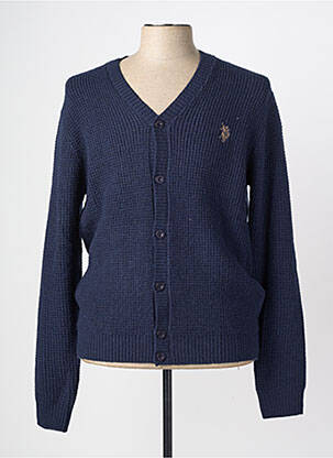 Gilet manches longues col v bleu U.S. POLO ASSN homme
