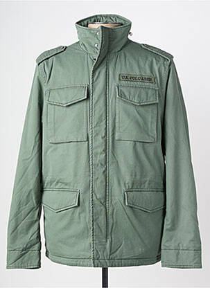 Parka finition intérieure doublure satiné sans capuche vert U.S. POLO ASSN homme