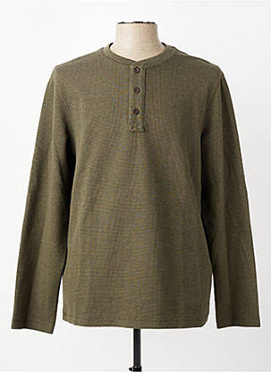 Pull col rond manches longues vert CAMEL ACTIVE homme