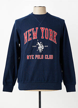 Sweat-shirt sérigraphie floquée manches longues bleu U.S. POLO ASSN homme