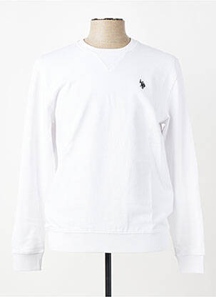 Sweat-shirt broderie manches longues blanc U.S. POLO ASSN homme