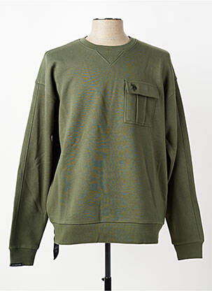 Sweat-shirt broderie manches longues vert U.S. POLO ASSN homme