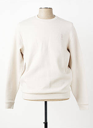 Sweat-shirt stretch manches longues beige U.S. POLO ASSN homme