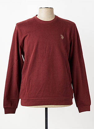 Sweat-shirt broderie manches longues marron U.S. POLO ASSN homme