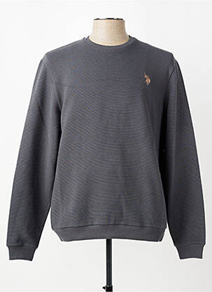Sweat-shirt stretch manches longues gris U.S. POLO ASSN homme