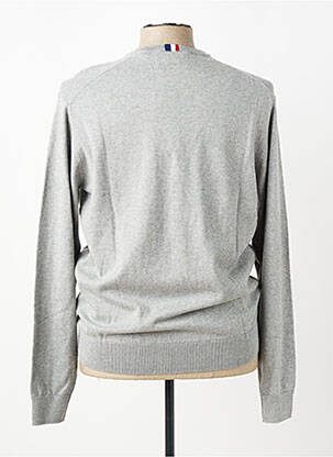 Pull col rond manches longues gris clair U.S. POLO ASSN homme