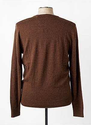 Pull col rond manches longues marron U.S. POLO ASSN homme