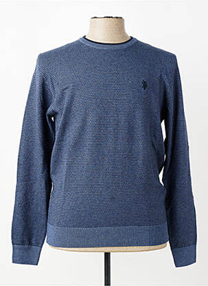Pull col rond manches longues bleu U.S. POLO ASSN homme