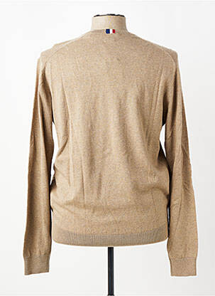 Pull col rond manches longues beige U.S. POLO ASSN homme