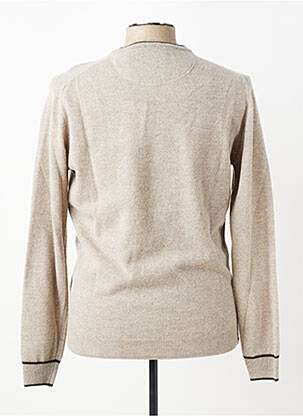Pull col rond manches longues beige U.S. POLO ASSN homme