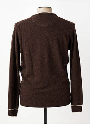 Pull col rond manches longues marron U.S. POLO ASSN homme