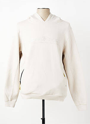 Sweat-shirt à capuche sérigraphie floquée manches longues beige U.S. POLO ASSN homme