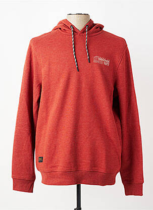 Sweat-shirt à capuche sérigraphie floquée manches longues orange CAMEL ACTIVE homme